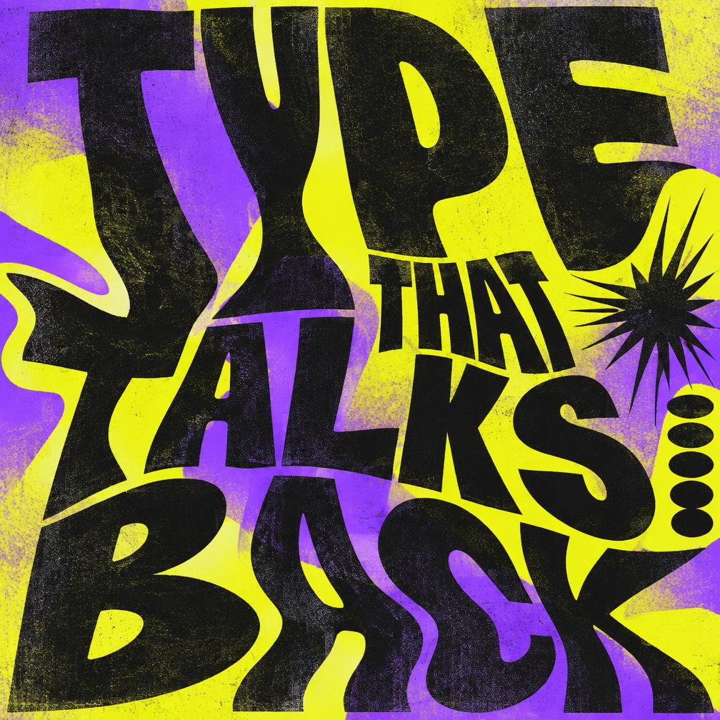 Bold experimental typographic poster